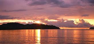 Sunset over Playa Panama in Costa Rica