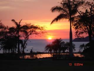 Sunset at Playas del Coco in Costa Rica