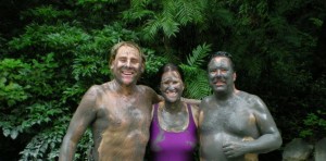 With my friends at the mud baths in Costa Rica