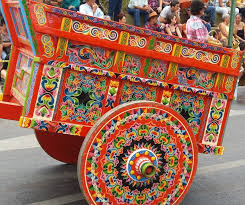 Brightly painted Costa Rican Oxcart