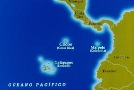Map showing the location of Cocos Island in Costa Rica
