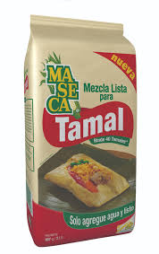 Maseca brand ground corn meal used for tamales